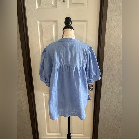 a.n.a Light Blue Button-Up Blouse - Picture 6 of 15